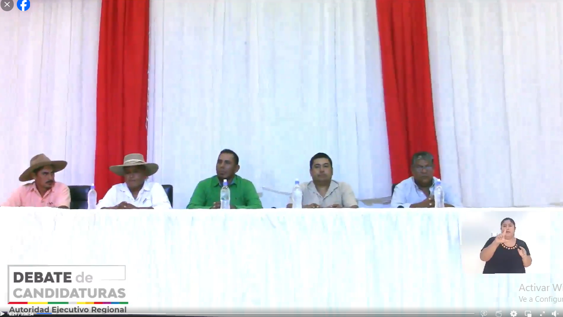 DEBATE DE CANDIDATURAS AUTORIDAD A EJECUTIVO REGIONAL DEL GRAN CHACO